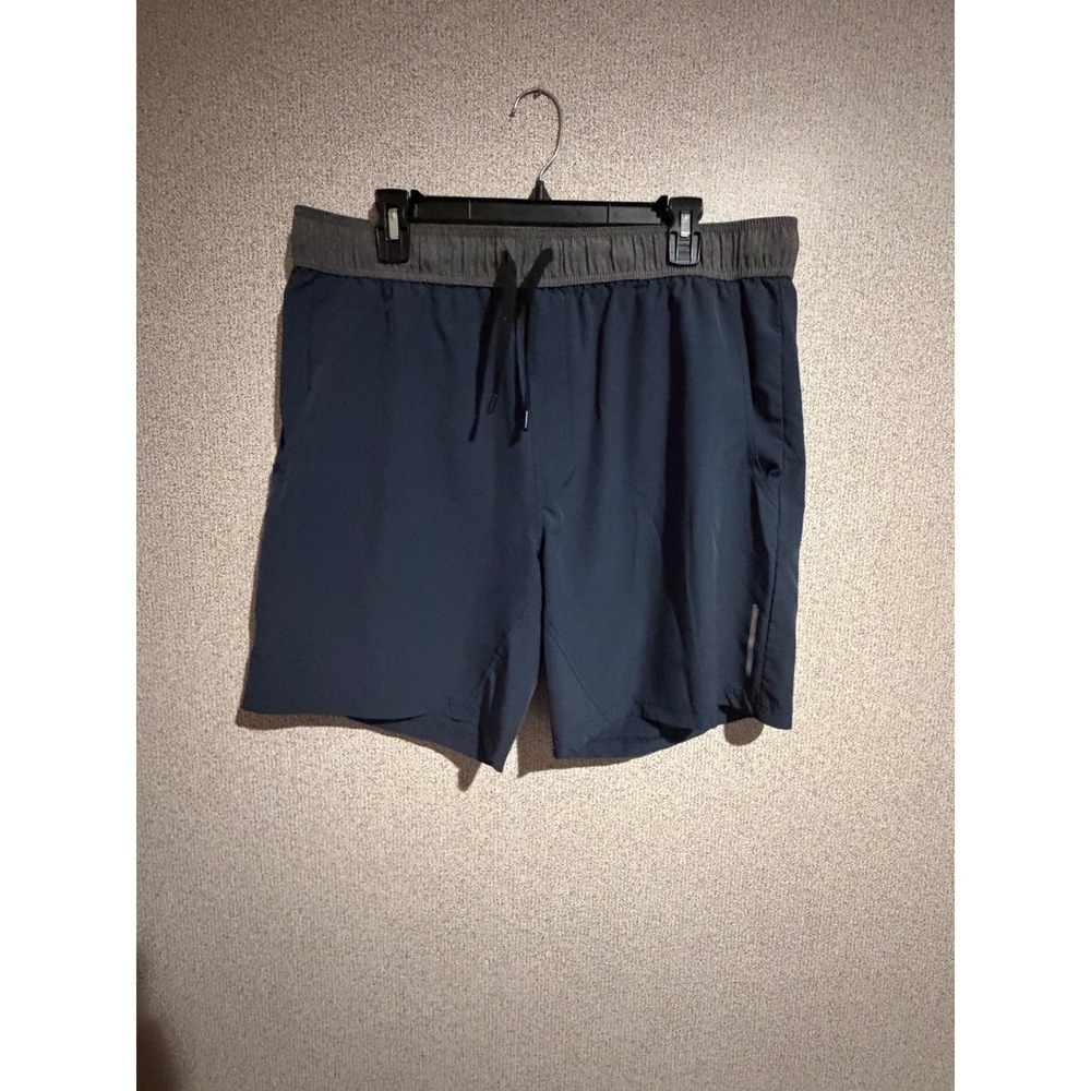 Balance Collection Mens XL Athletic Shorts Navy Blue Grey Waistband Training Gym